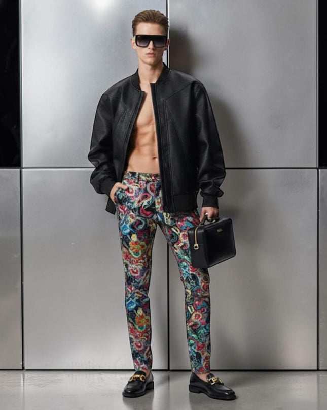 Herren Vegan-Leder Bomberjacke EAST VILLAGE NYFW New Collection BYMANYC New York