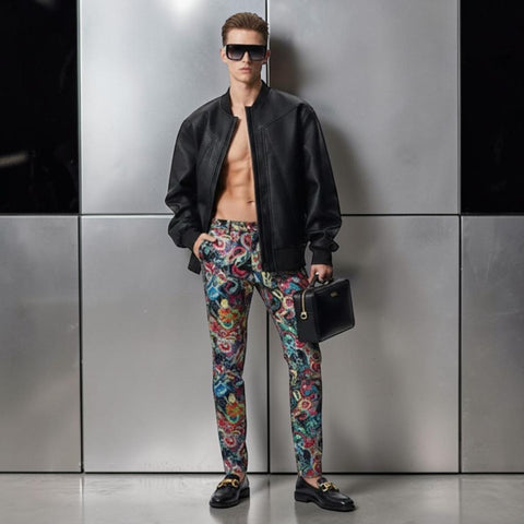 Herren Vegan-Leder Bomberjacke EAST VILLAGE NYFW New Collection BYMANYC New York
