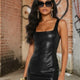Women's Fitted Vegan Leather Mini Dress MIDTOWN COUTURE BYMANYC ® New York