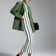 Moss Green Tailored Blazer with Double-Breasted Design • BYMANYC ® New York-1