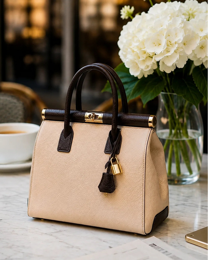 ZEEN | NORA Creme | Dollaro-Ledertasche | Made in Italy