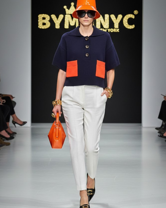 Navy Contrast Polo • TRIBECA New Collection BYMANYC ® New York-0