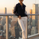 Navy ROCKEFELLER Quarter-Zip Sweater Prêt-à-Porter BYMANYC ® New York-0