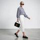Gingham Check Shirt with Elastic Hem and Puff Sleeves • BYMANYC ® New York