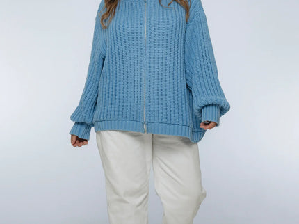 Nord Langarm-Kapuzenpullover – Oversized Rippenstrick