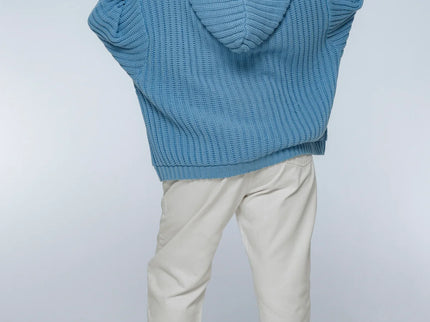 Nord Langarm-Kapuzenpullover – Oversized Rippenstrick