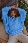 Nord Langarm-Kapuzenpullover – Oversized Rippenstrick