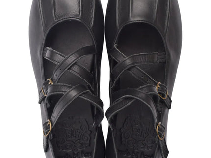 Obsession Kreuzband-Leder Ballerinas