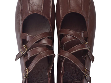 Obsession Criss-Cross Round Toe Flats-3