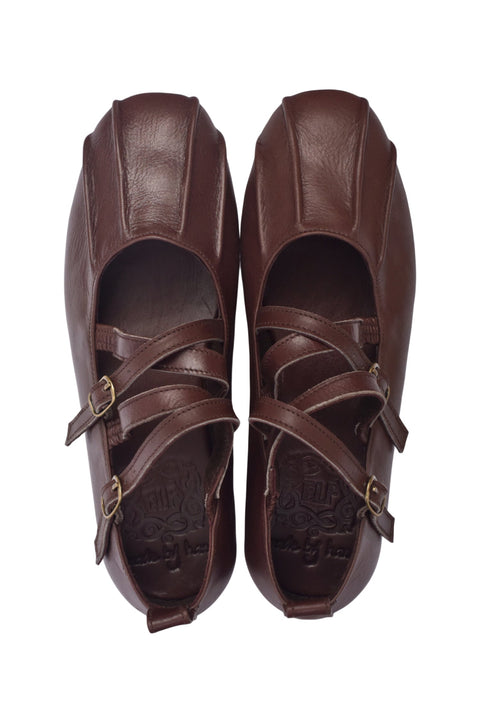 Obsession Criss-Cross Round Toe Flats-3