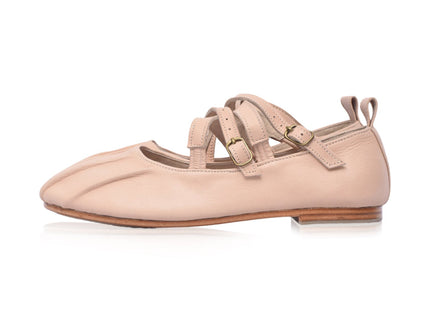 Obsession Criss-Cross Round Toe Flats-1