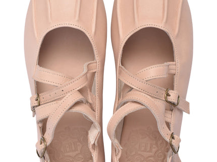 Obsession Criss-Cross Round Toe Flats-0