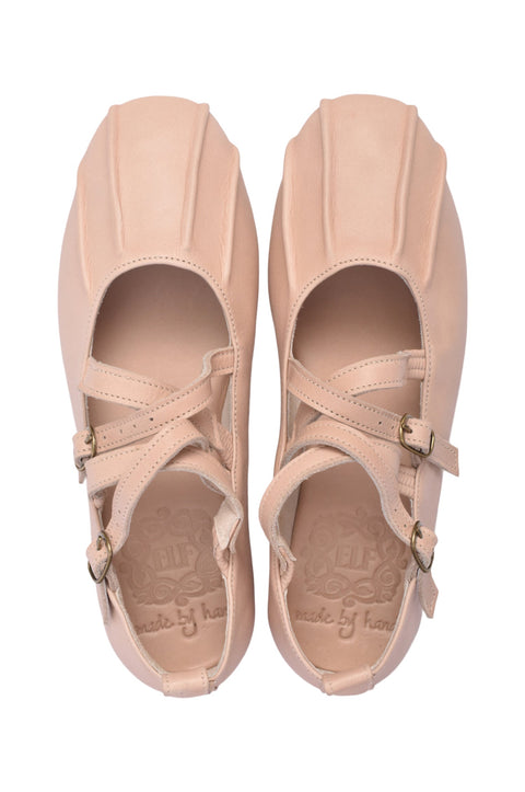 Obsession Criss-Cross Round Toe Flats-0