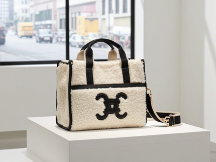 Moumoute handbag with E-logo