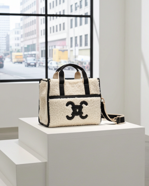 Moumoute Handtasche mit E-Logo