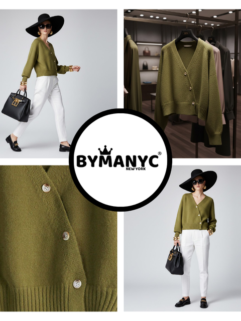 Olive Cropped Strick-Cardigan Ludlow – Couture in Nolita