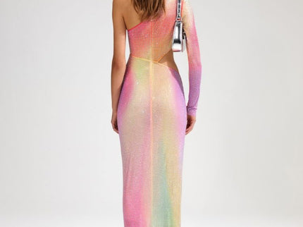 One-Shoulder Slit Kleid mit taillierter Taille | Upper East Side
