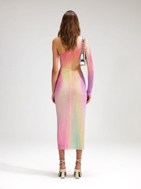 One-Shoulder Slit Kleid mit taillierter Taille | Upper East Side | BYMANYC ® New York