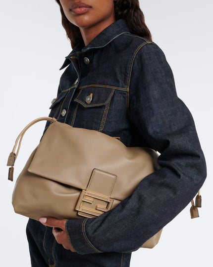 Fendi | Baguette Soft Large Ledertasche | Taupe