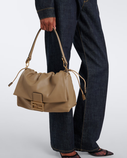 Fendi | Baguette Soft Large Ledertasche | Taupe