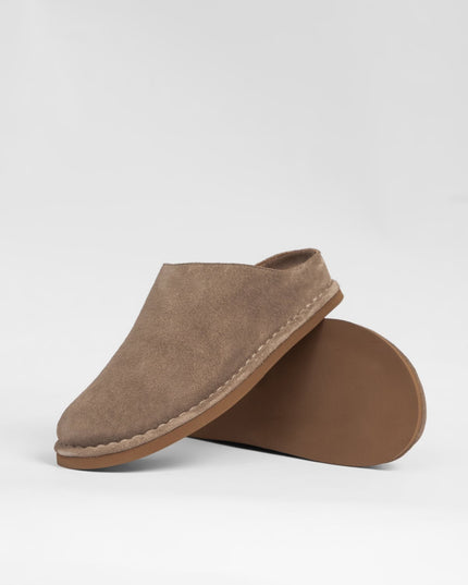 Women's leather outdoor slippers