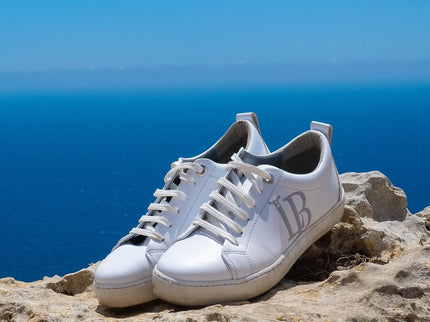 LB White Apple Leather Sneakers Women-3