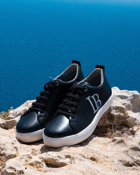 LB Black Apple Leather Sneakers Men-2