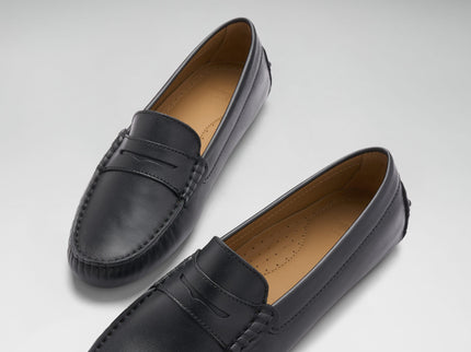 Women's Penny Driving Loafers, black leather