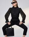 BYMANYC ® New York | SoHo Chevron Bluse | Black