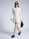 Damen Bouclé Tweed Mini Kleid  Madison Ivory