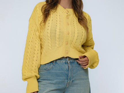 Parisse Cropped Knitted Cardigan-5