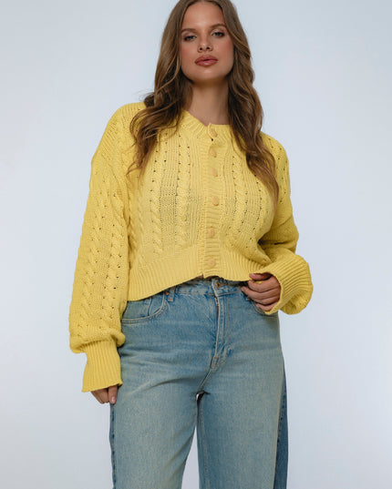 Parisse Cropped Knitted Cardigan-5
