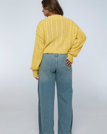 Parisse Cropped Knitted Cardigan-4