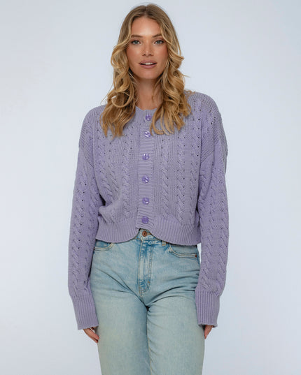Parisse Cropped Knitted Cardigan-6