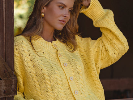 Parisse Cropped Knitted Cardigan-0