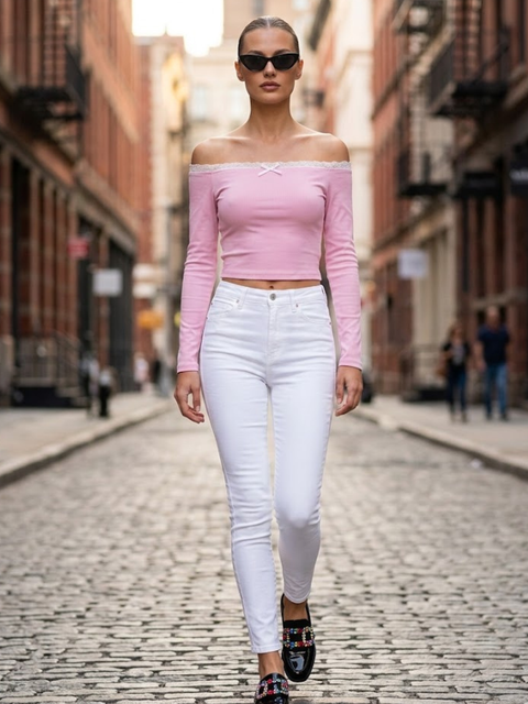 GRAMERCY Off-Shoulder Top Pink – Prêt-à-Porter