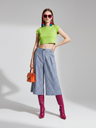 Karierte Wide-Leg Hose 7/8 Brooklyn Heights