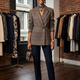Plaid Wool-Blend Blazer SOHO New Collection FASHION BYMANYC ® New York-0