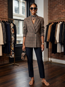 Karo Wollmisch-Blazer SOHO Neue Kollektion FASHION BYMANYC ® New York