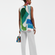 Pleated Printed Sleeveless Top, Coney Island | Women - BYMANYC ® New York-1