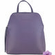 RB1018Y | Zaino Donna Doppio scomparto in Vera Pelle Made in Italy con spallacci regolabili. Accessori in metallo Canna di Fucile - Colore Viola - Dimensioni: cm 26 x 30 x 14,5-2