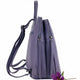 RB1018Y | Zaino Donna Doppio scomparto in Vera Pelle Made in Italy con spallacci regolabili. Accessori in metallo Canna di Fucile - Colore Viola - Dimensioni: cm 26 x 30 x 14,5-3
