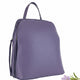 RB1018Y | Zaino Donna Doppio scomparto in Vera Pelle Made in Italy con spallacci regolabili. Accessori in metallo Canna di Fucile - Colore Viola - Dimensioni: cm 26 x 30 x 14,5-0