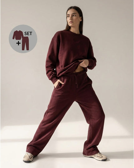 Women's sweater and pants, "Heavy Cotton"