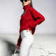 Roter Rollkragen-Oversize-Pullover CHINATOWN: Neue Kollektion COUTURE in NOLITA – BYMANYC ® New York