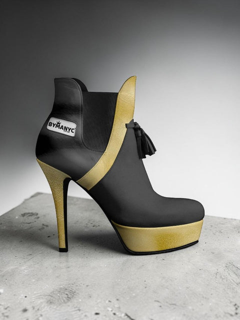 BYMANYC® New York Skyline Black – Vegane Over-the-Knee Stiefel Limitierte Edition