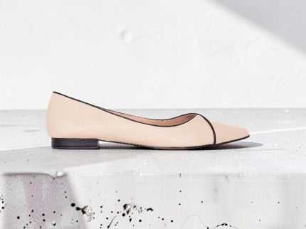 Ariri Beige Leder-Ballerinas