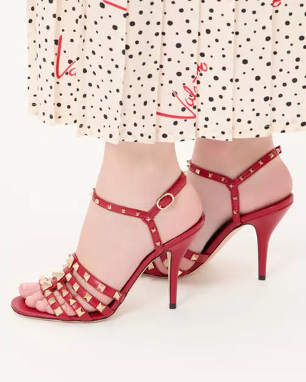 Valentino Garavani | Rockstud Sandaletten | Rot | Damen