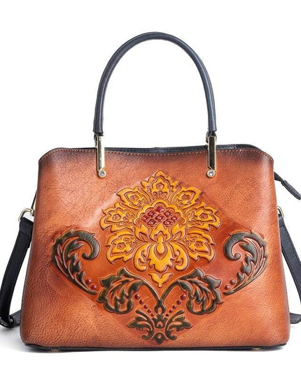 Rossie Viren Women's  Leather Top Handle Shoulder Cross Body Bags-3