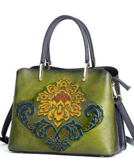 Rossie Viren Women's  Leather Top Handle Shoulder Cross Body Bags-4
